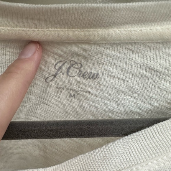J. Crew Women’s Ivory Graphic 'ice cream?' Tee Worn Once Sz M - Picture 4 of 4